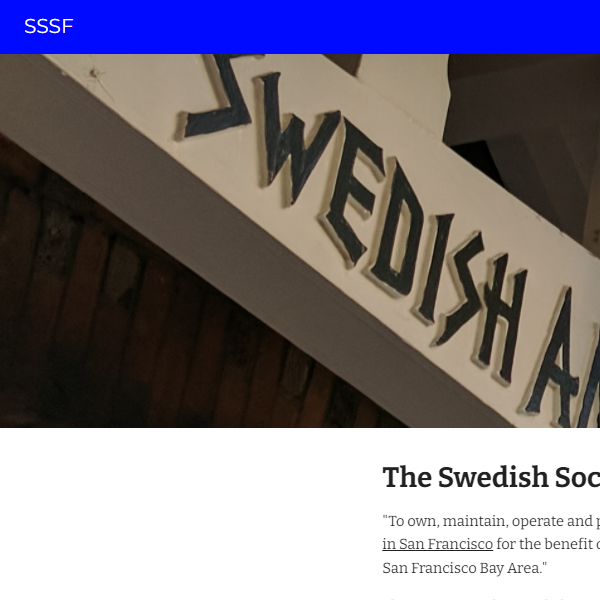 Swedish Organization in California - The Swedish Society of San Francisco